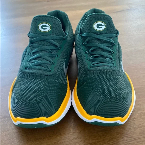 Rare Green Bay Packers Nike Free Green and Yellow Men's Shoes - Picture 4 of 10
